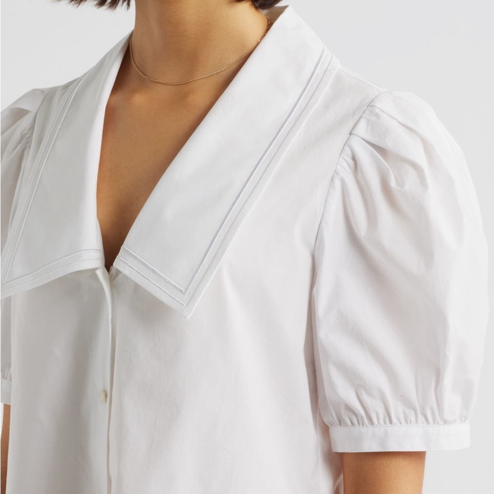 Frame The Sailor Shirtdress With Puff Sleeves - Picture 4 of 6